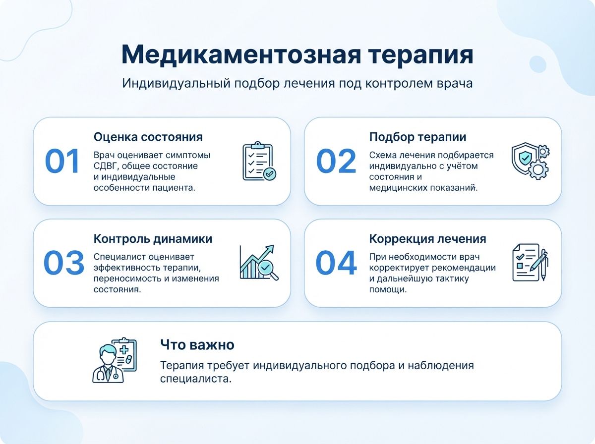 Лечение СДВГ в Тихвине у детей и взрослыхинфографика